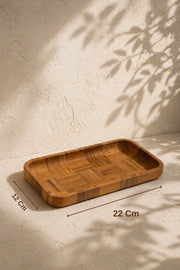 Bambu Karedesen Tepsi ve Sunumluk  Tepsi 22*12 Cm