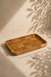Bambu Karedesen Tepsi ve Sunumluk 27*17 Cm