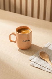 Coffee Retro Desen Kupa 250 ML - Turuncu