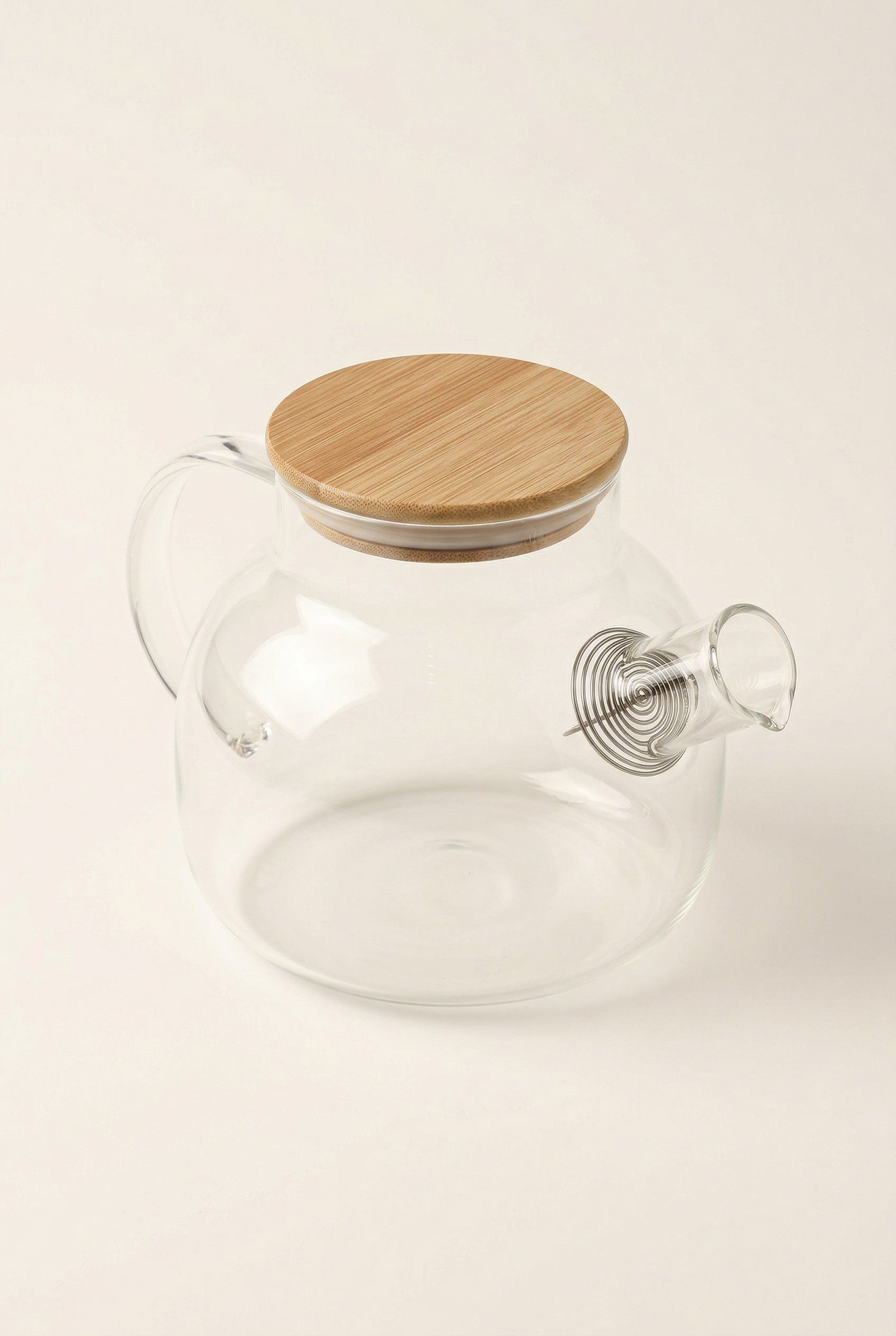 Isıya Dayanıklı Süzgeçli Cam Demlik - 1 Litre