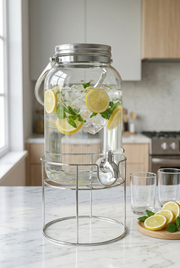 4 Litre Metal Ayaklı Cam Sebil & Şerbetlik