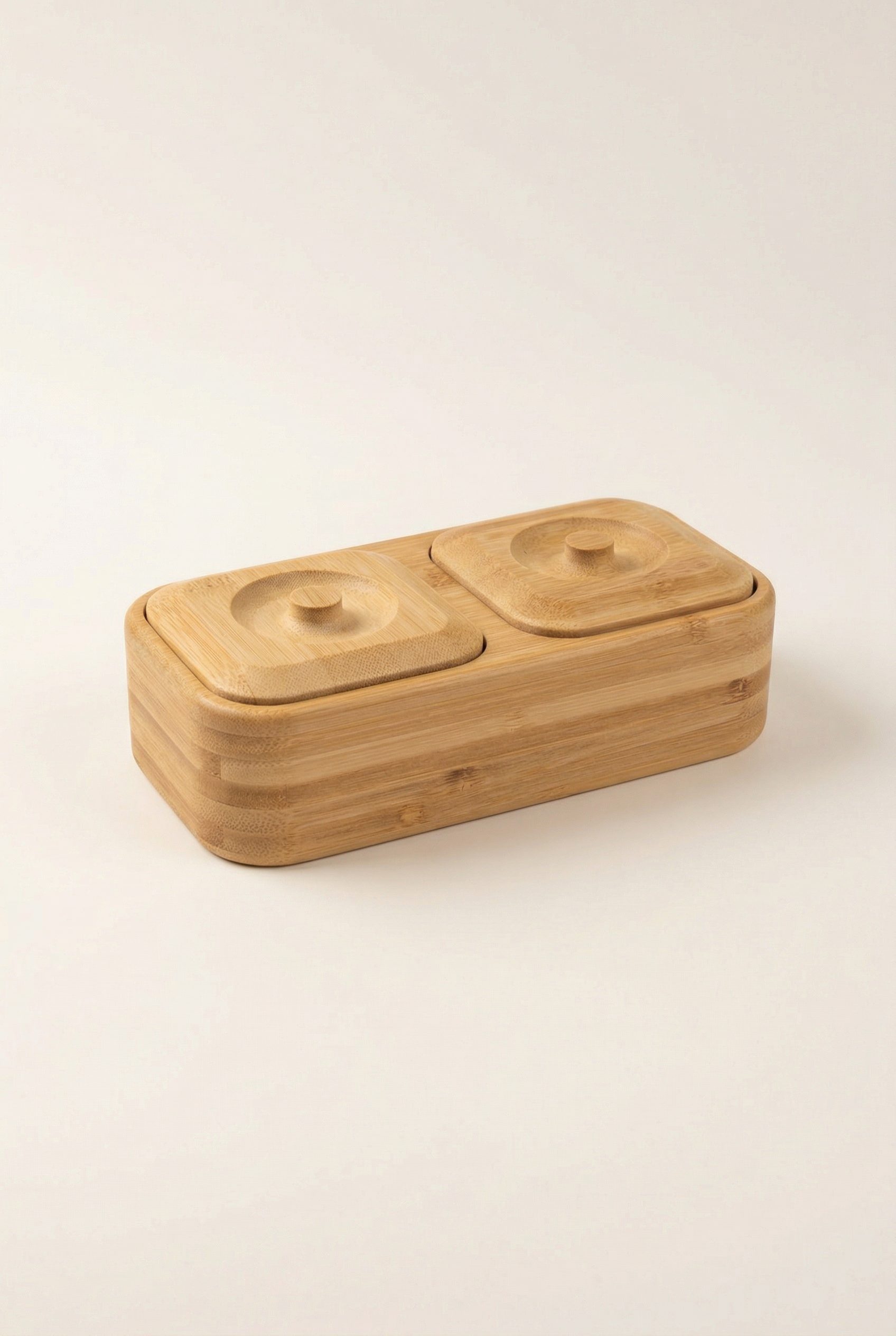 2 Bölmeli Bambu Saklama Kutusu, Şekerlik