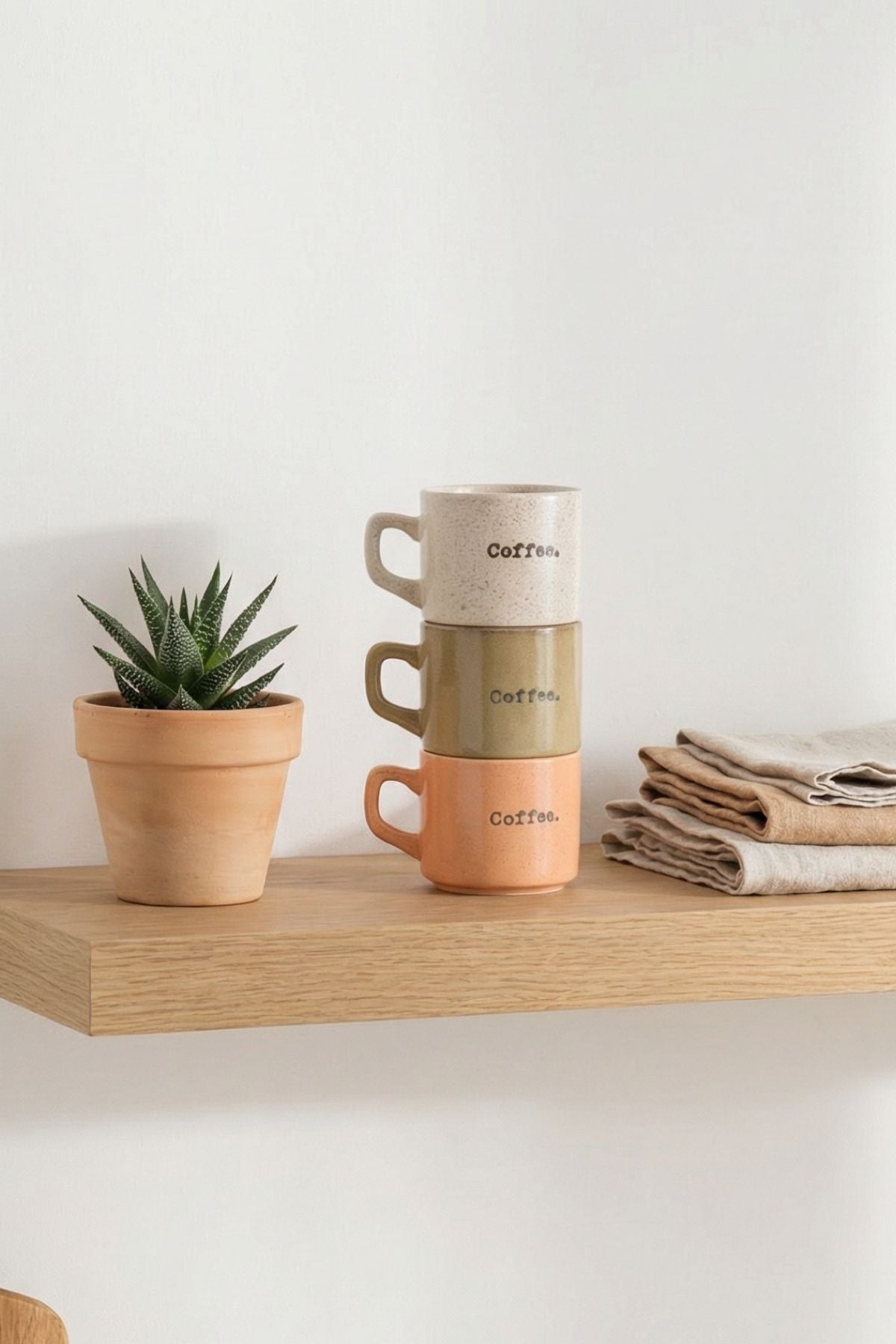 3'lü Coffee Retro Kupa Bardak Set - 300 ML