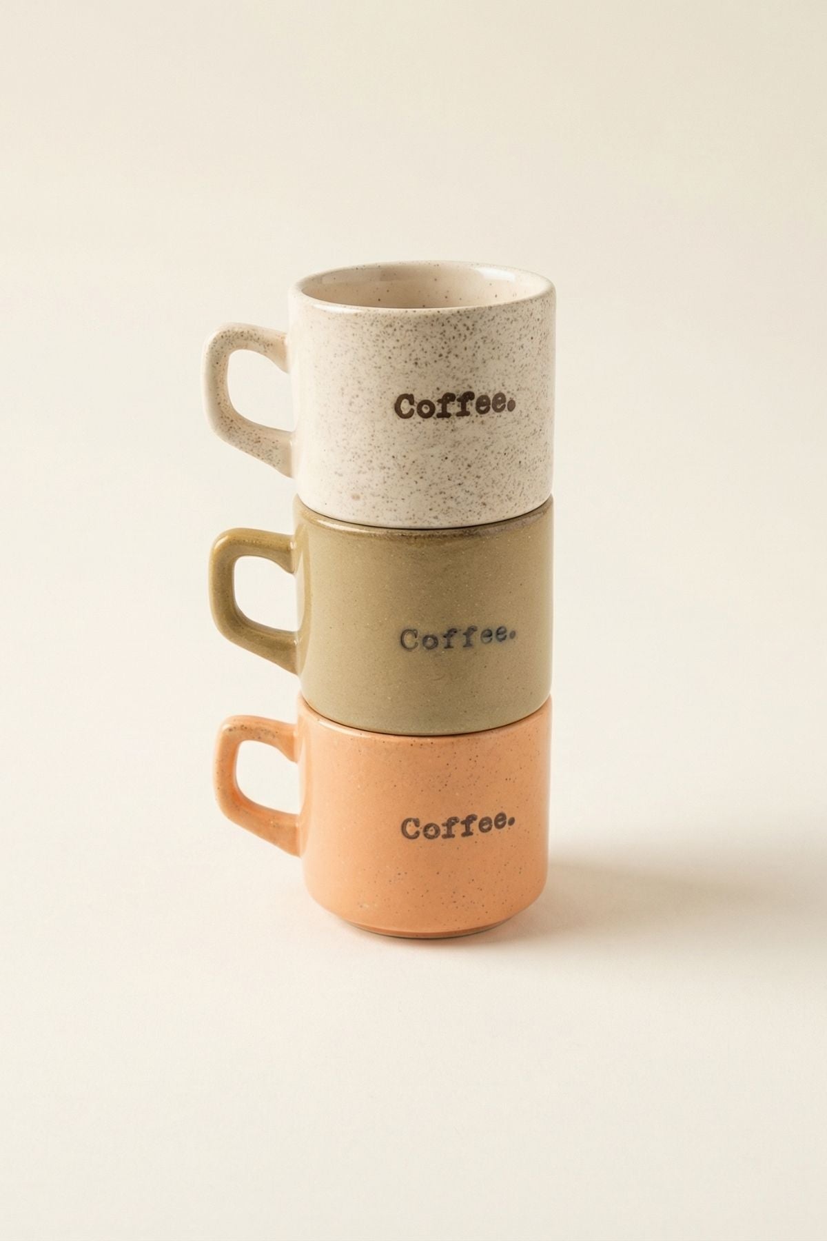 3'lü Coffee Retro Kupa Bardak Set - 300 ML