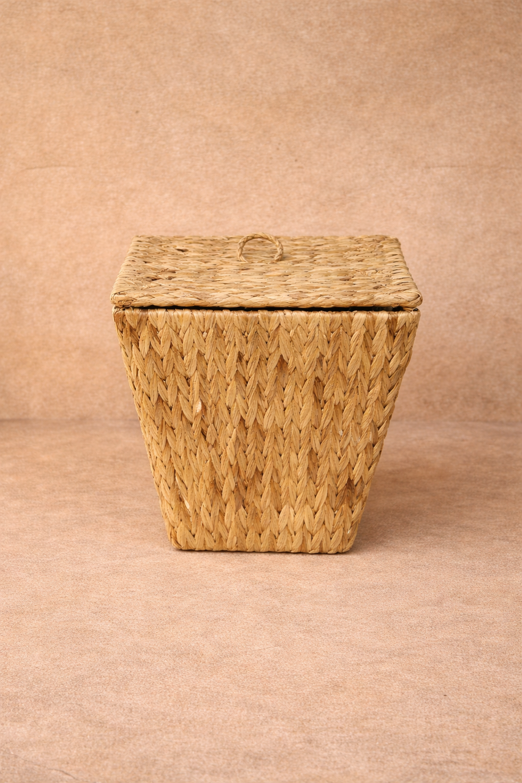 Hasır Örgü Kare Sepet & Düzenleyici (25x24 Cm)