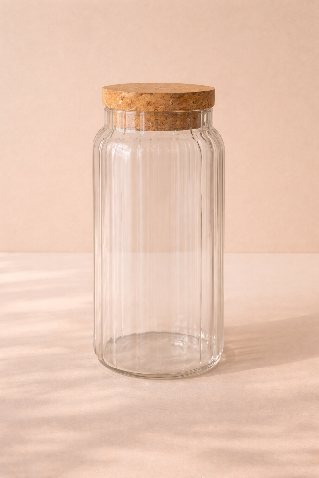 560 Ml Mantar Kapaklı Cam Kavanoz - 16 cm