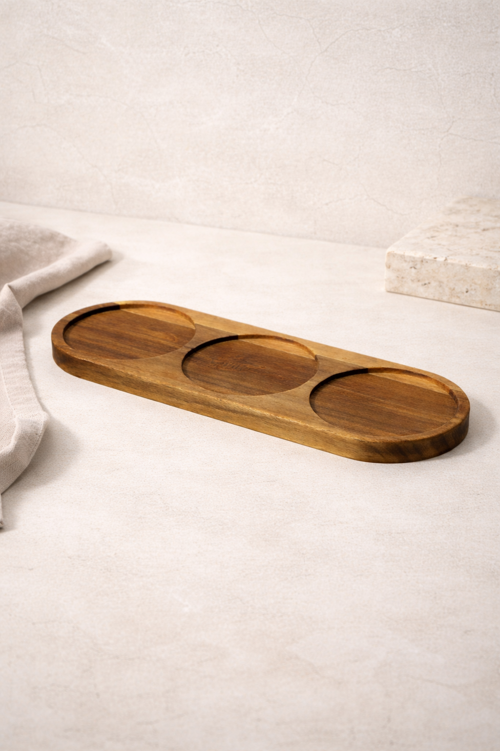 Akasya Standlı 3'lü Baharat Saklama Seti - (600Ml x 3)