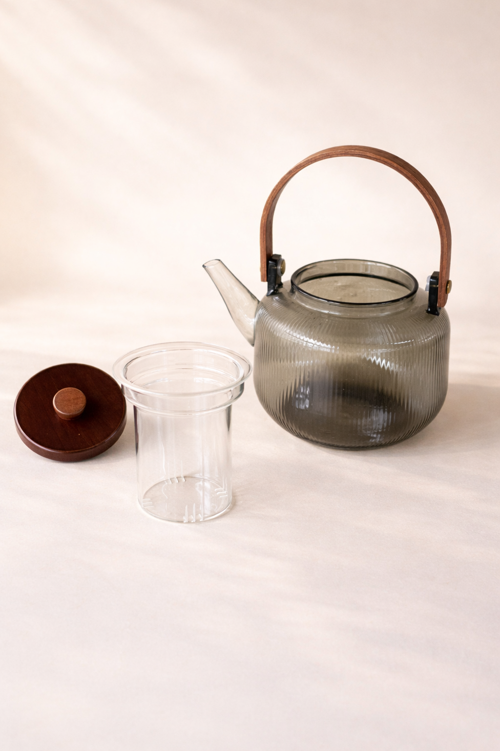 Akasya Kapaklı Boroslikat Cam Demlik - 600 Ml