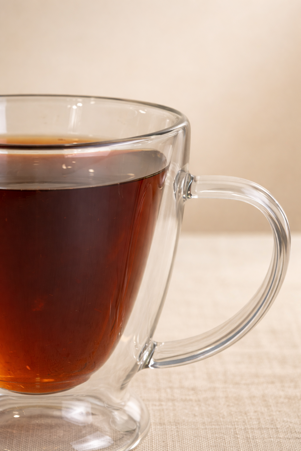 340 Ml Çift Cidarlı Cam Kupa Bardak - 12 Cm