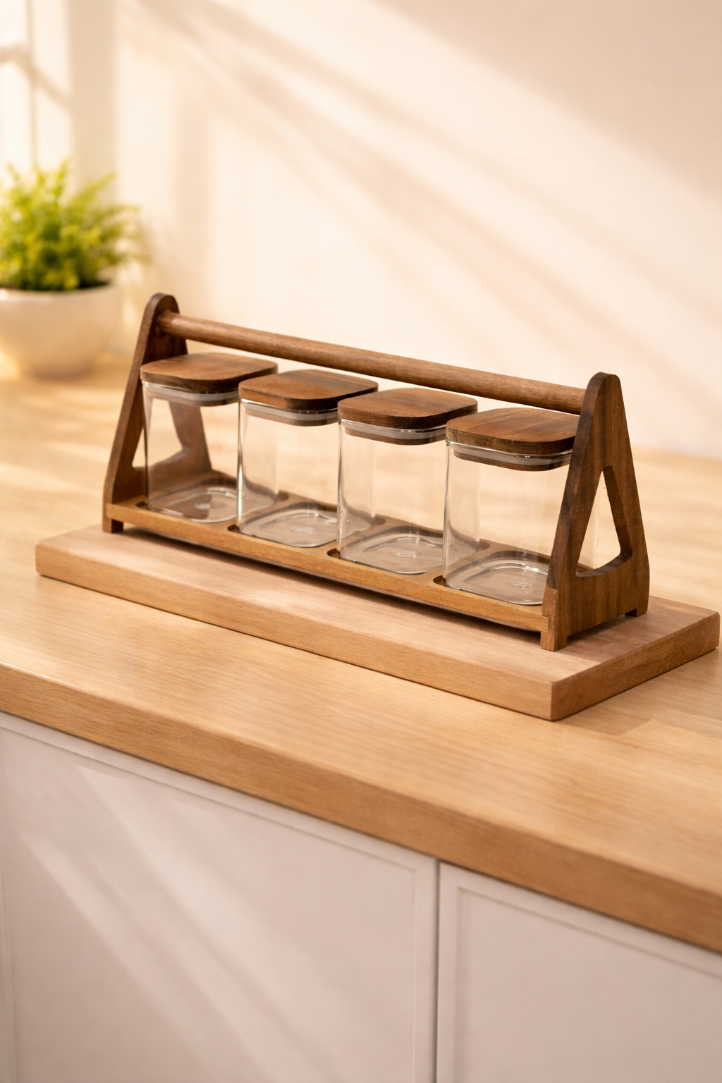 Akasya Köprü Standlı 4'lü Baharatlık (450 Ml x 4)