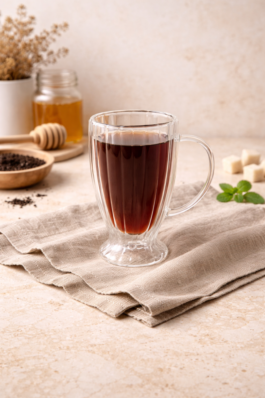 350 Ml Çift Cidarlı Rölyefli Kupa Bardak