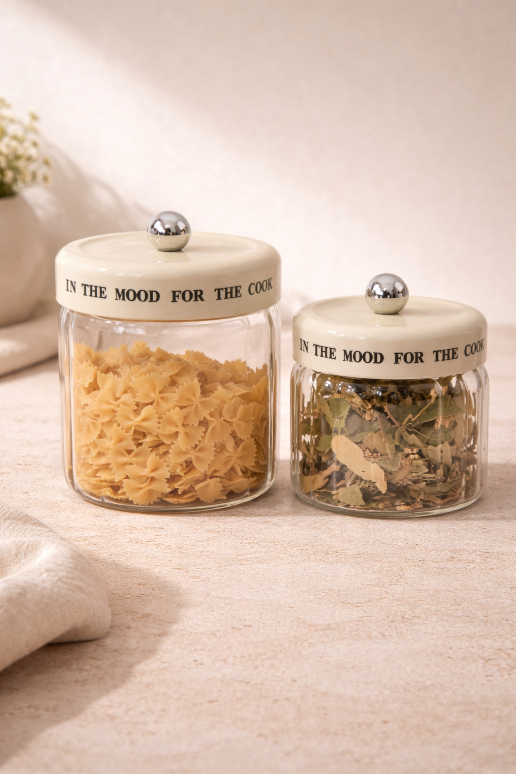 2'li Elegance Cam Kavanoz Seti (1100 Ml, 850 Ml)