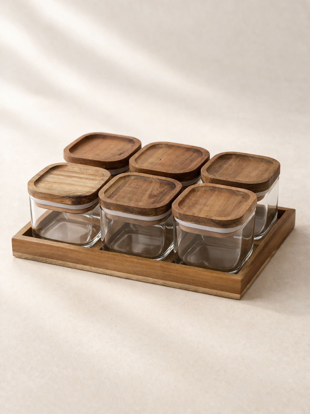 Akasya Tepsili 6' lı Cam Kahvaltılık & Sunum Seti (240 Ml x 6)