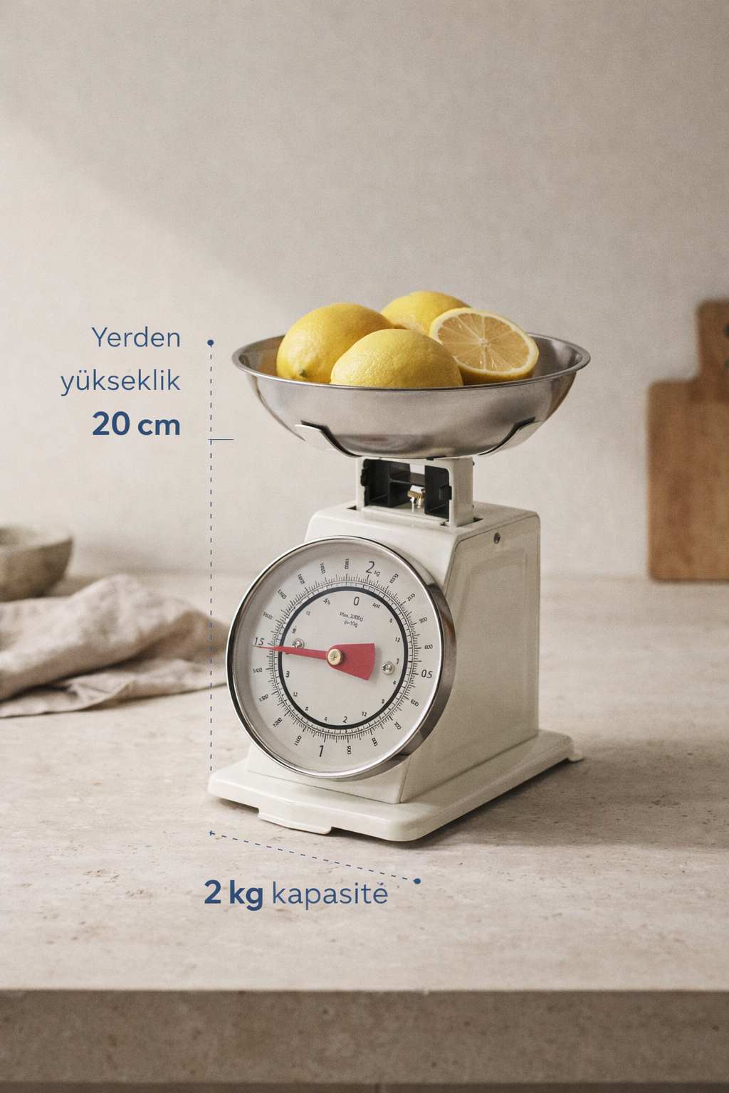 Retro Mekanik Mutfak Terazisi - 2 Kg Kapasiteli