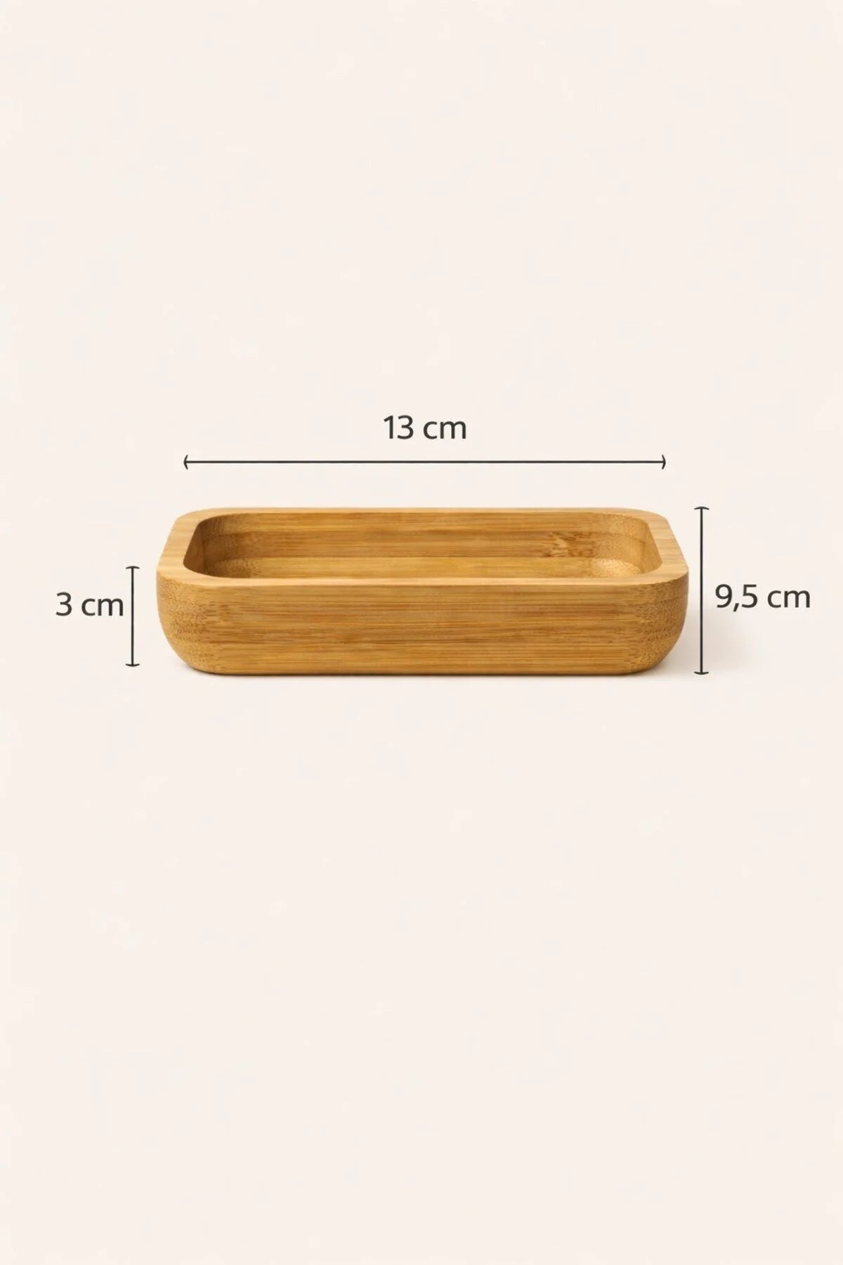 13 cm Bambu Çerezlik – Dikdörtgen Mini Sunumluk