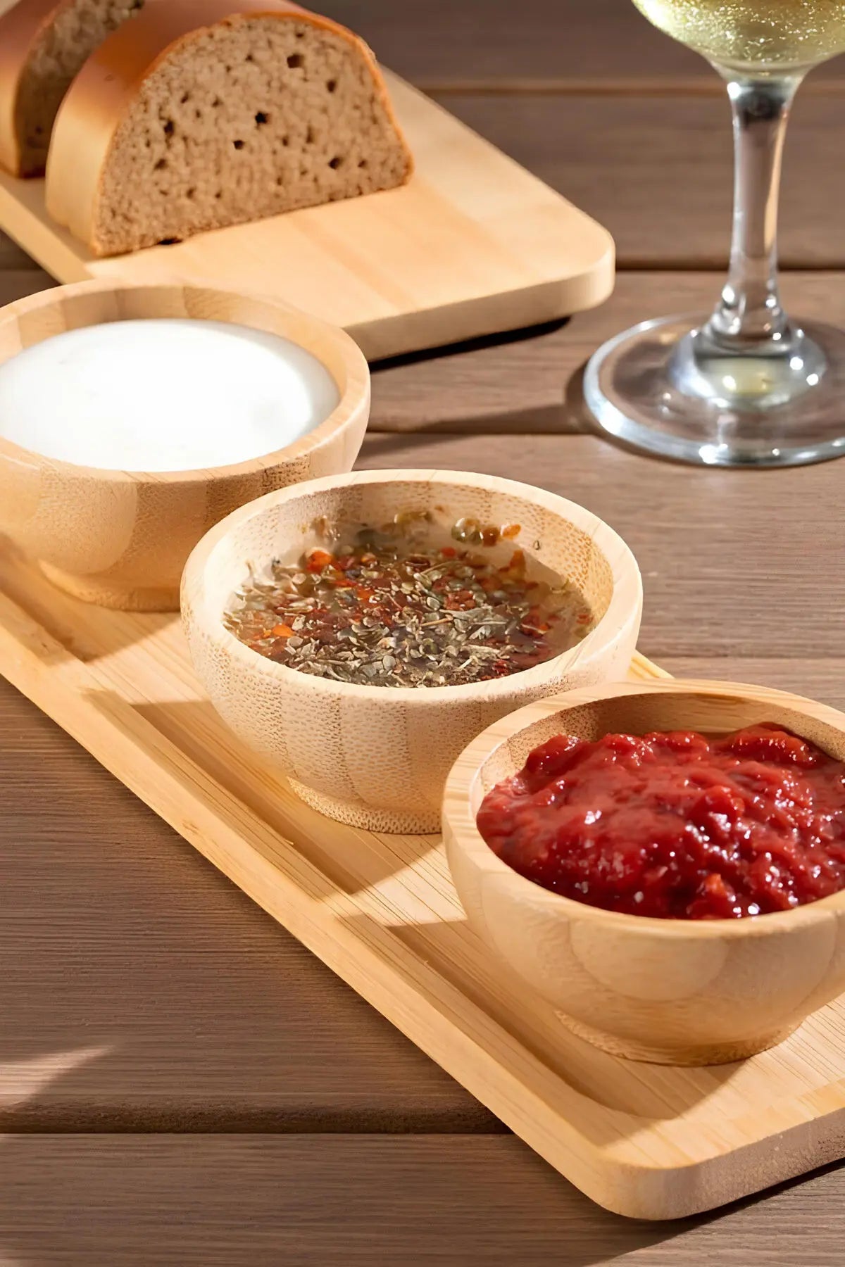 3'lü Bambu Sosluk (20x6,5 Cm)