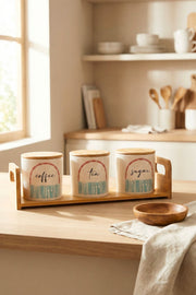 Bambu Standlı 3'lü Ege Baharat Takımı