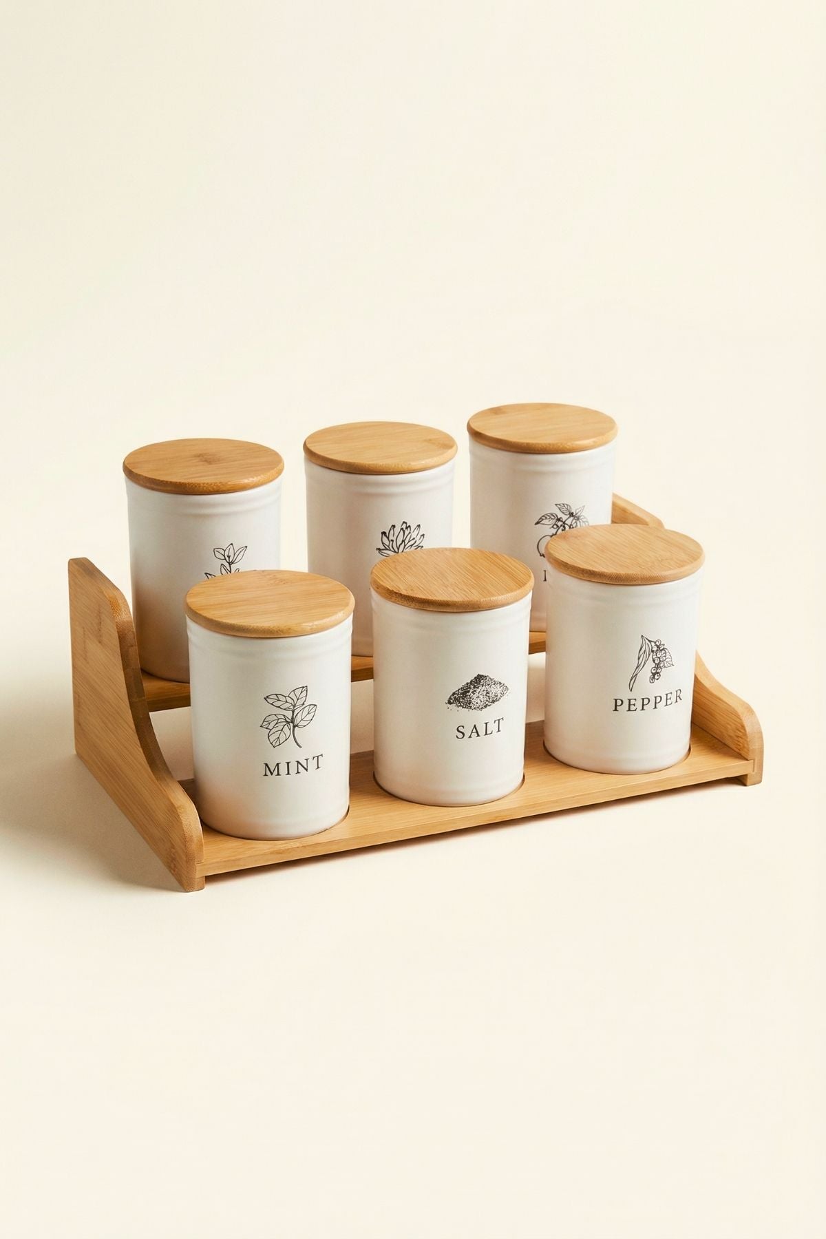Bambu Standlı 6'lı Baharat Takımı