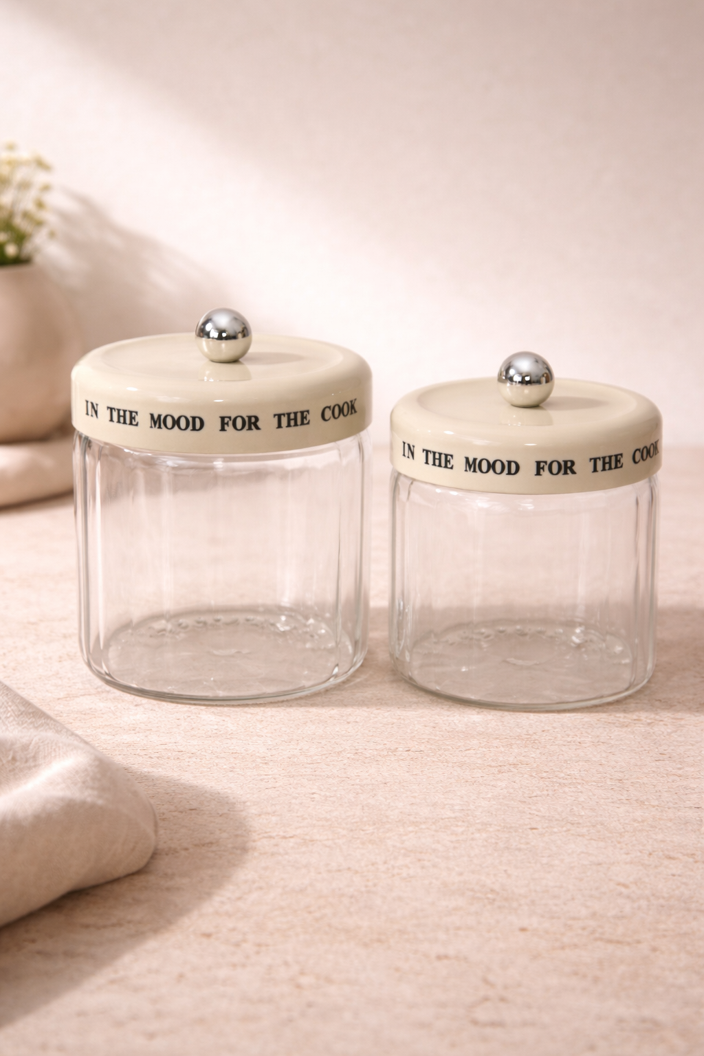 2'li Elegance Cam Kavanoz Seti (1100 Ml, 850 Ml)