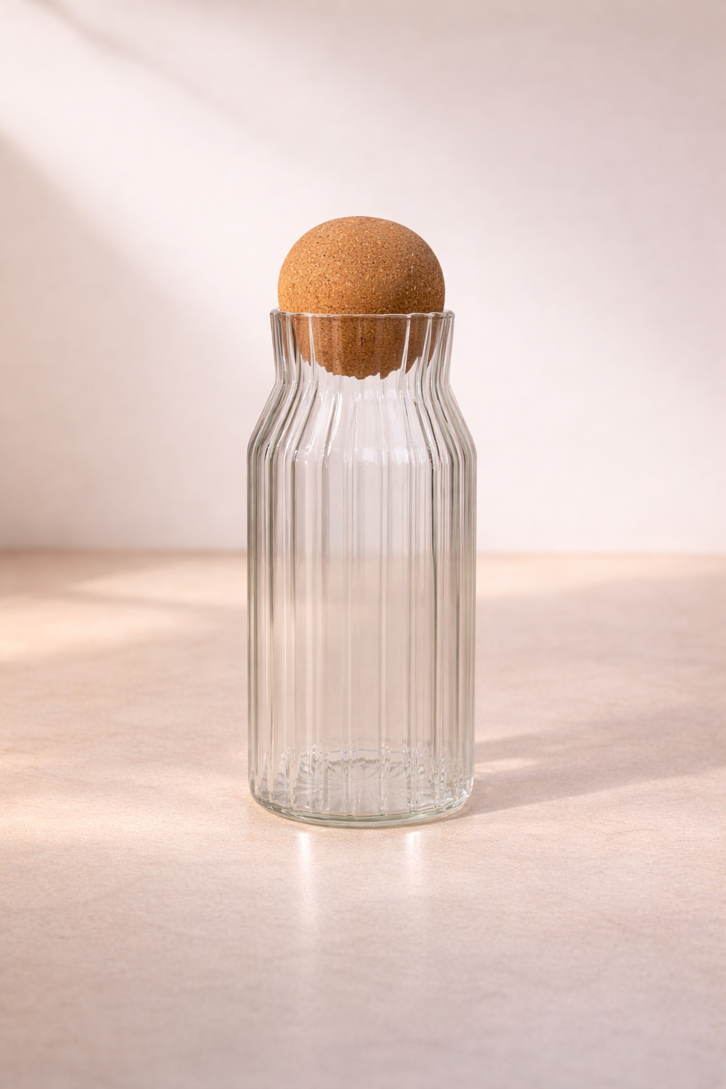 790 Ml Mantar Kapaklı Çizgili Kavanoz - 20 Cm