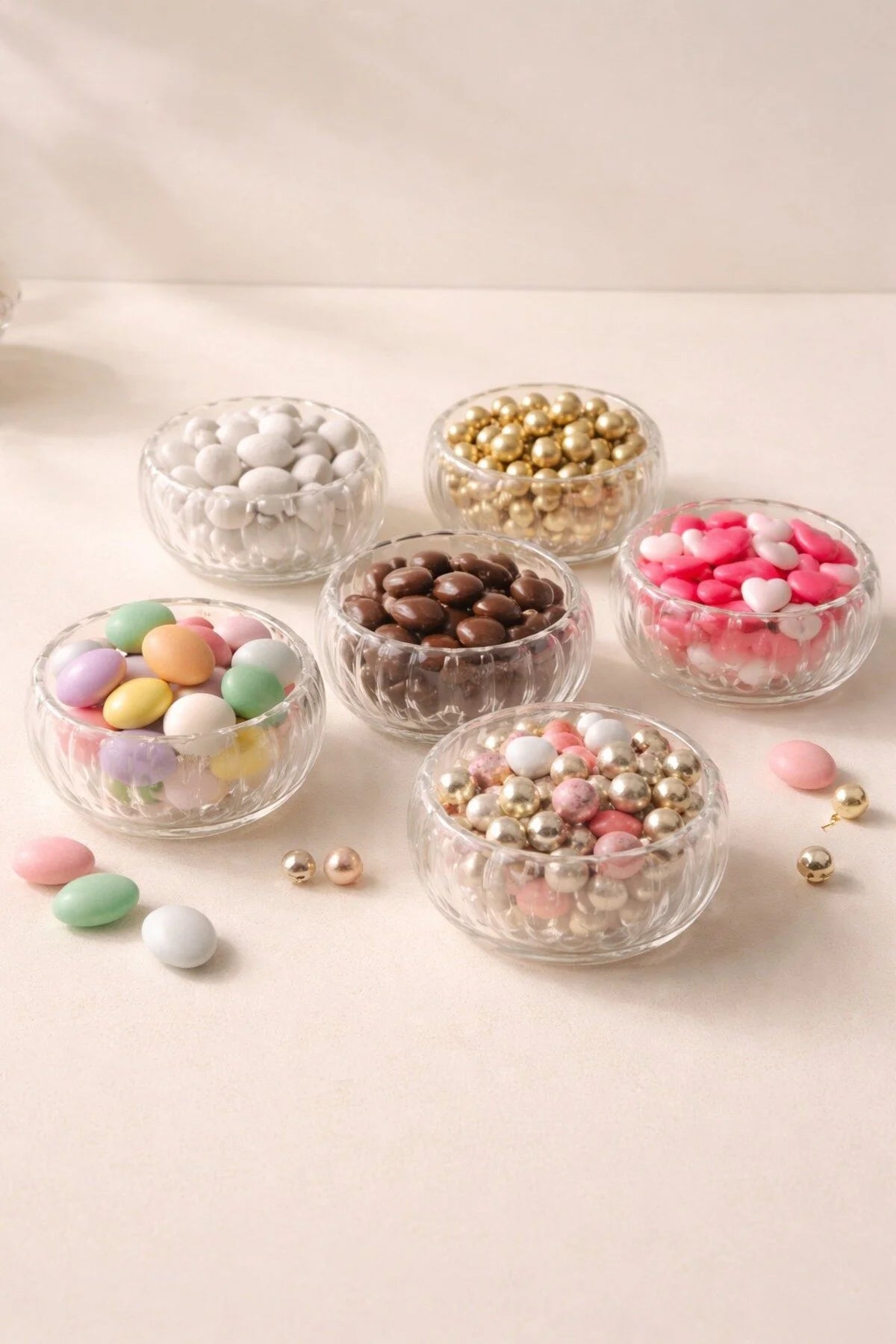 6'lı Çift Cidarlı Kase & Lokumluk Seti - 100 ML