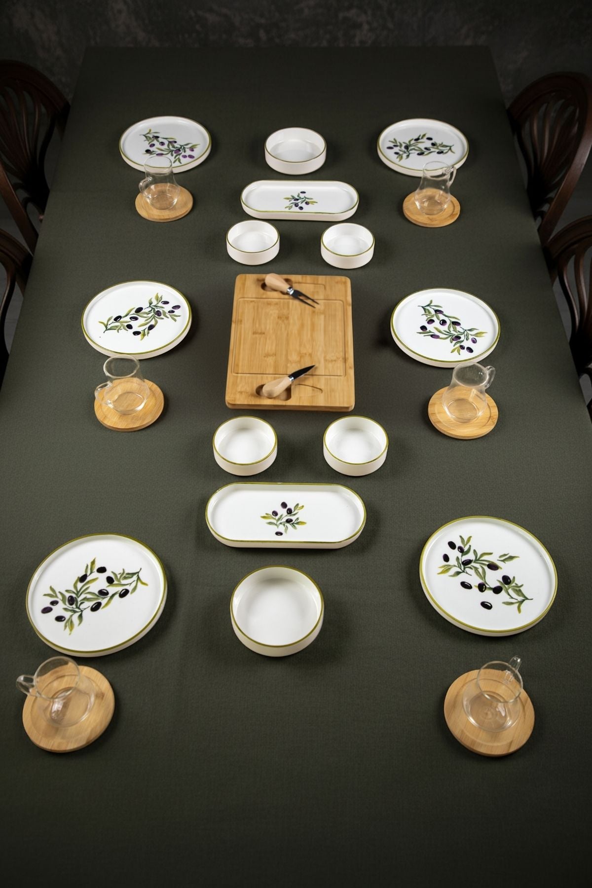 Olive Natura Serisi 29 Parça 6 Kişilik Kahvaltı Takımı