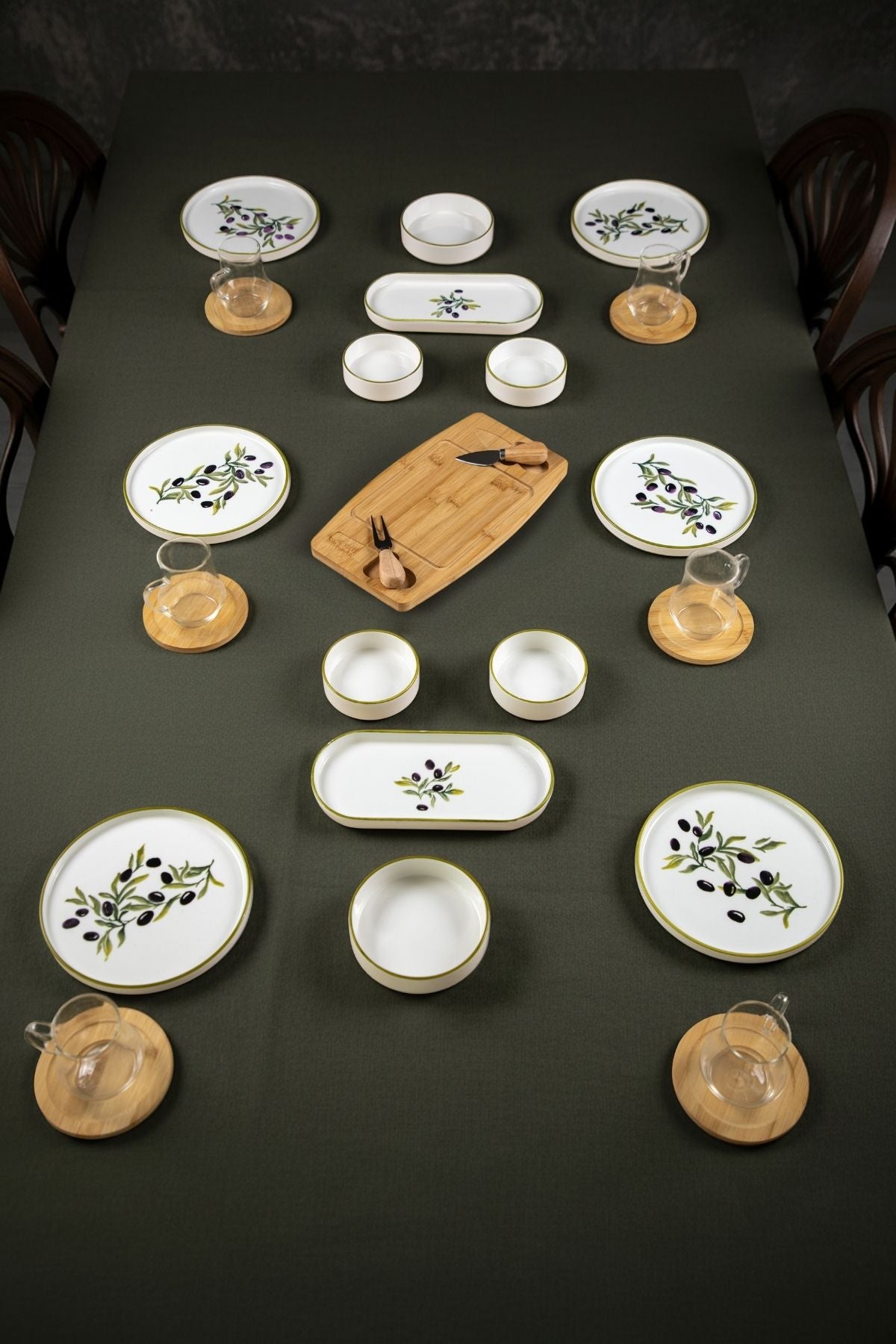Olive Aura Serisi 29 Parça 6 Kişilik Kahvaltı Takımı