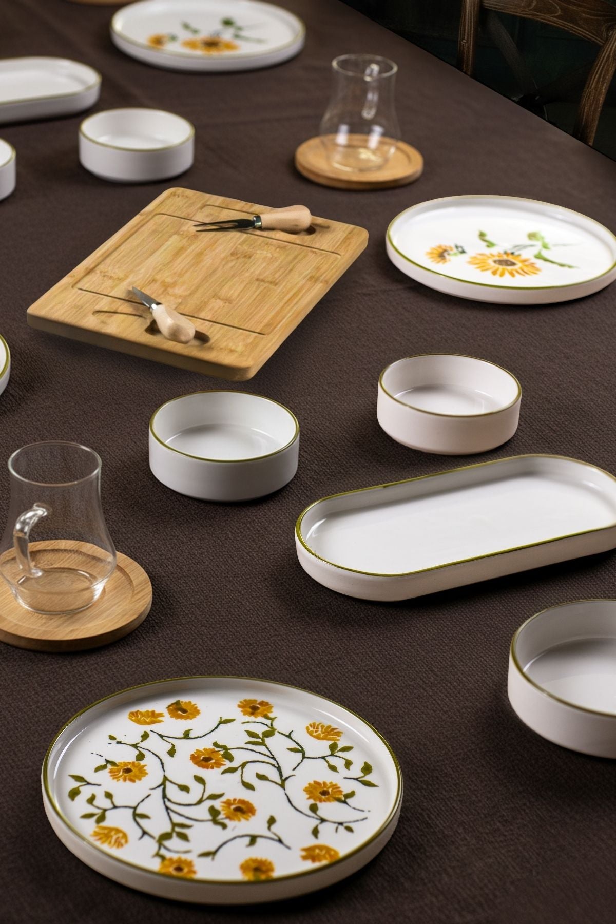 Sunflowers Natura Serisi 29 Parça 6 Kişilik Kahvaltı Takmı