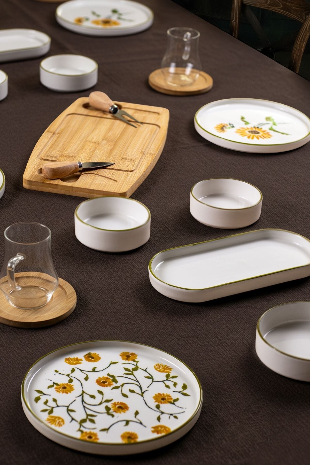 Sunflowers Aura Serisi 29 Parça 6 Kişilik Kahvaltı Takımı