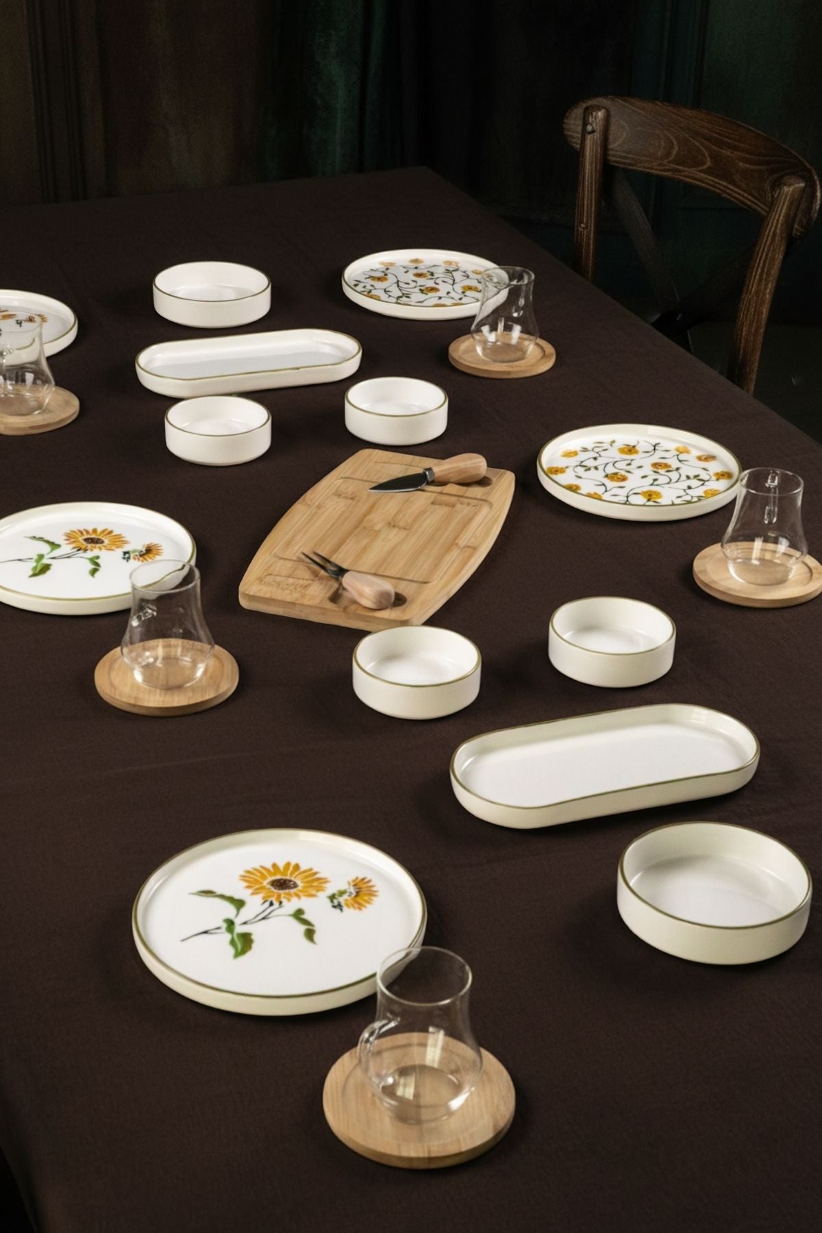 Sunflowers Aura Serisi 29 Parça 6 Kişilik Kahvaltı Takımı