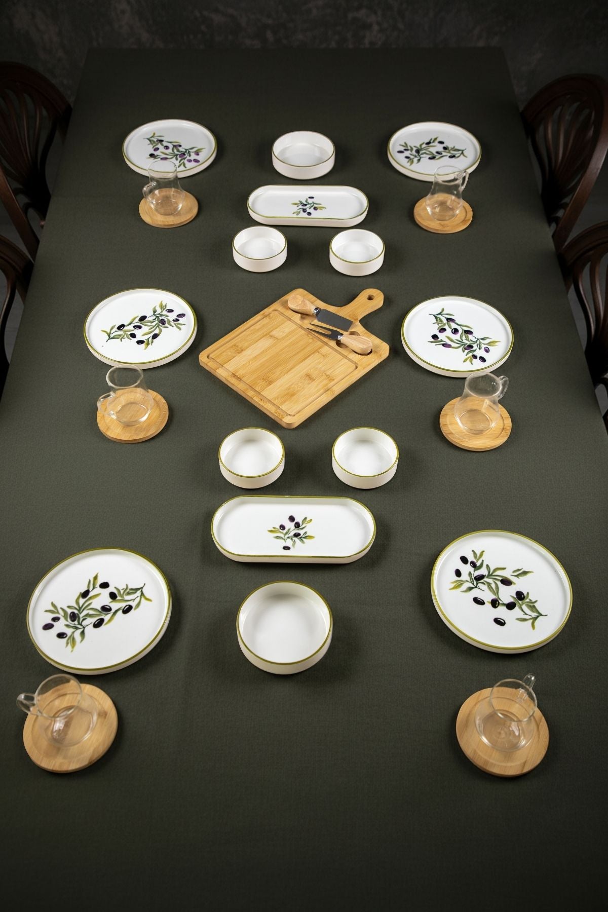 Olive Terra Serisi 29 Parça 6 Kişilik Kahvaltı Takımı