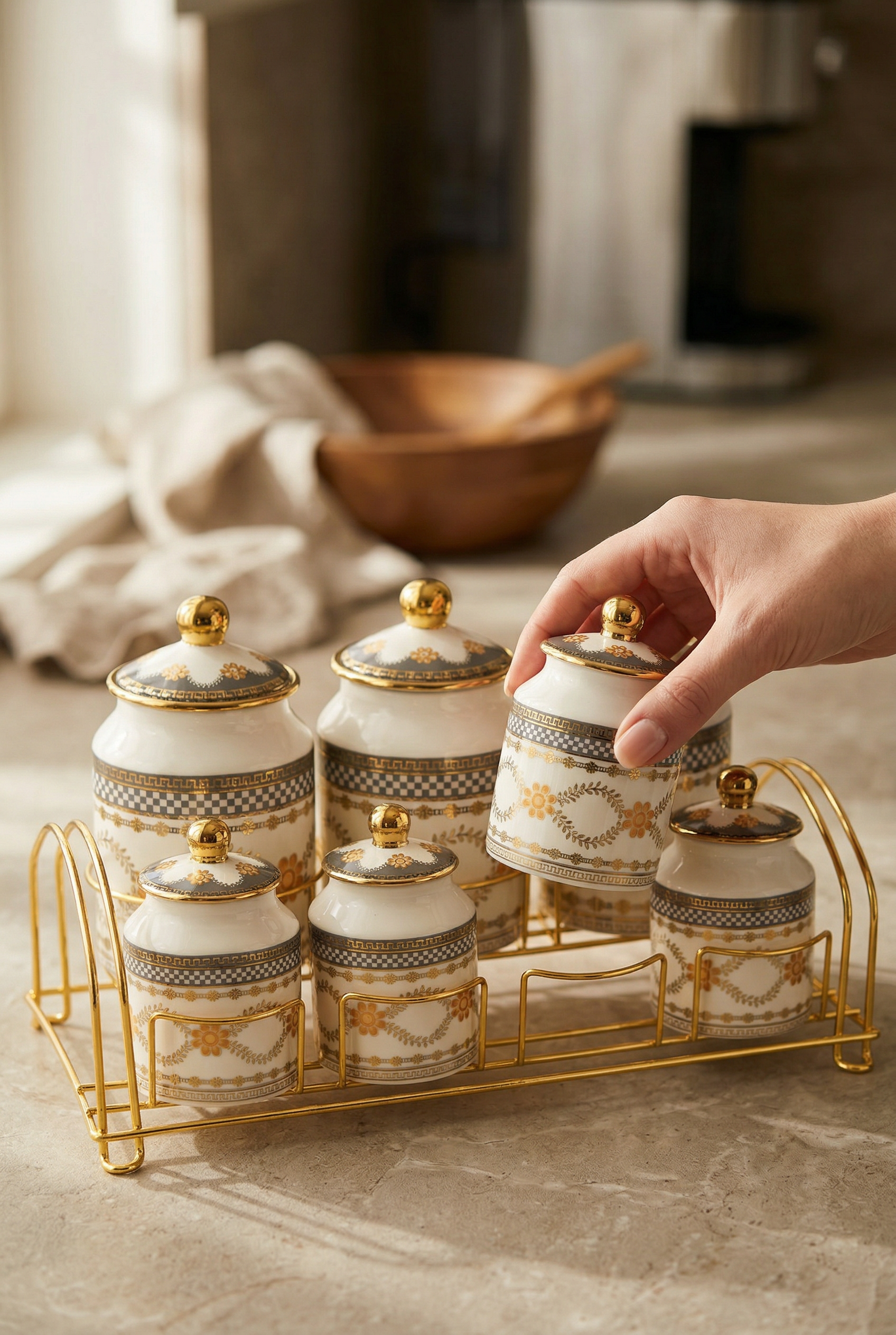 Royal Garden 7'li Porselen Baharat Takımı