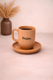 Enjoy Retro Desen Kupa 150 ML - Turuncu