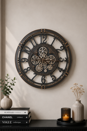 Zürich Gear 61 Cm Dönen Çarklı Duvar Saati - Dark Anthracite