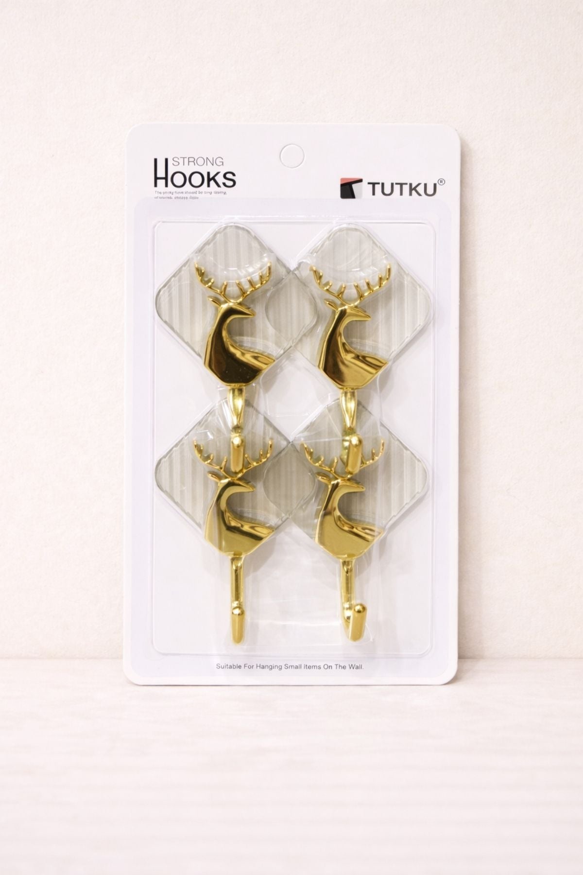 4'lü Yapışkanlı Plastik Mutfak & Banyo Askısı - Şeffaf (3 Kg Taşıma Kapasiteli)