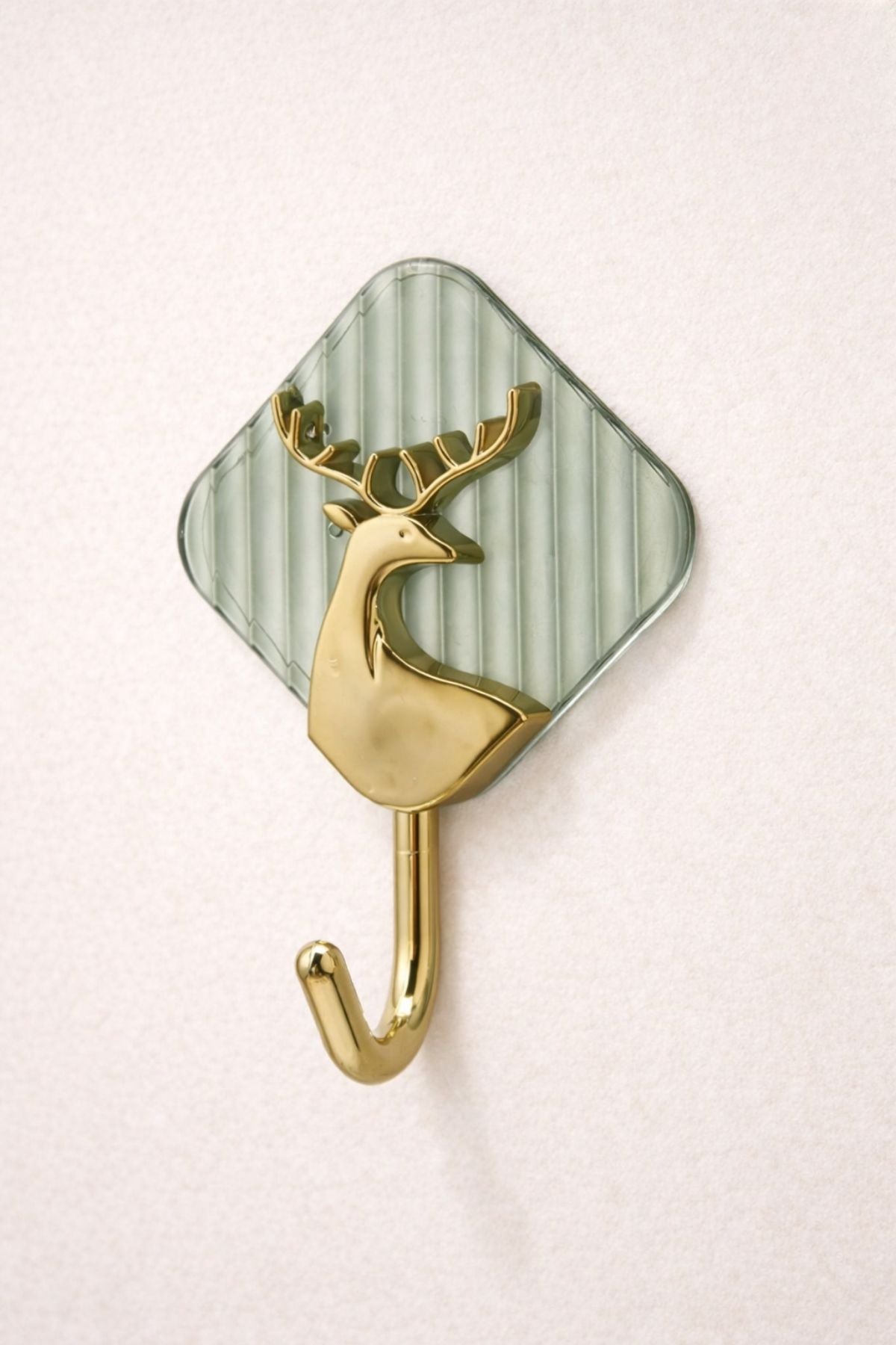 4'lü Yapışkanlı Plastik Mutfak & Banyo Askısı - Yeşil