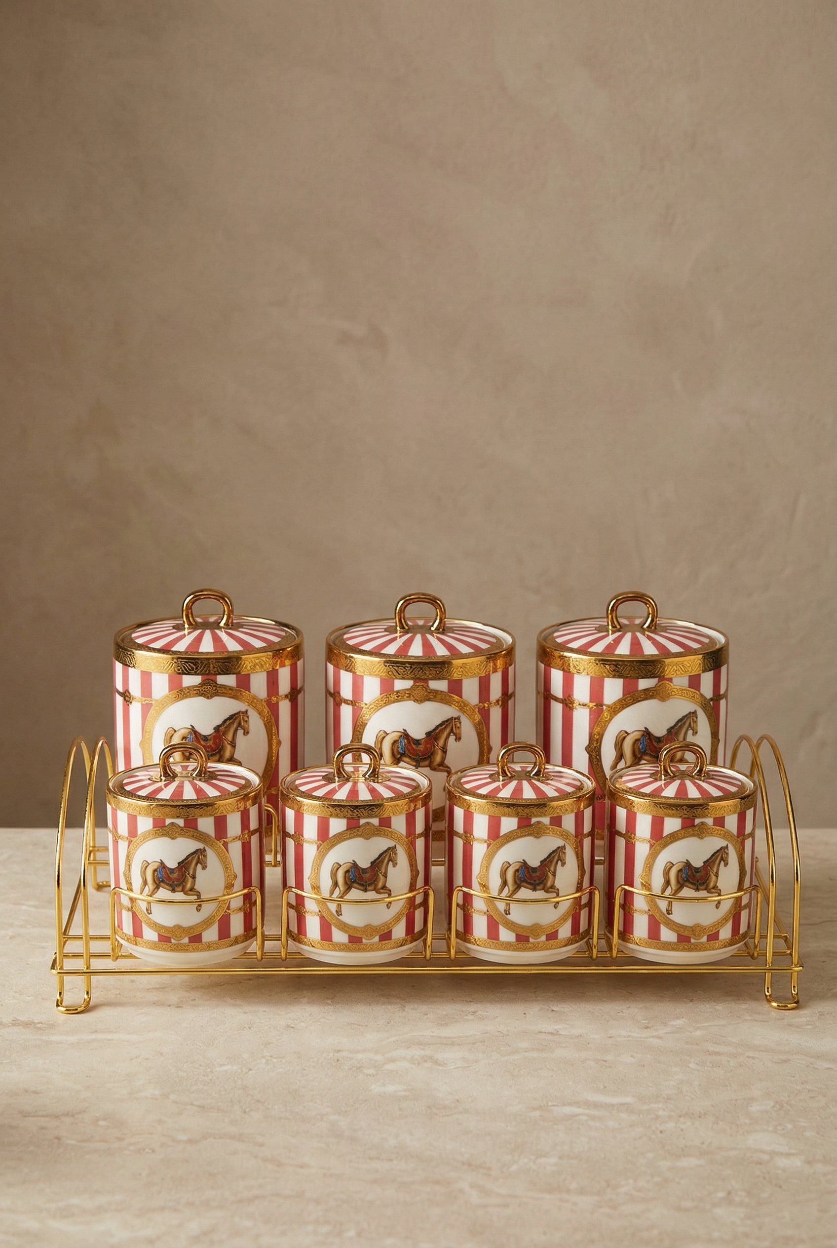 Imperial 7'li Porselen Baharat Takımı - Taba