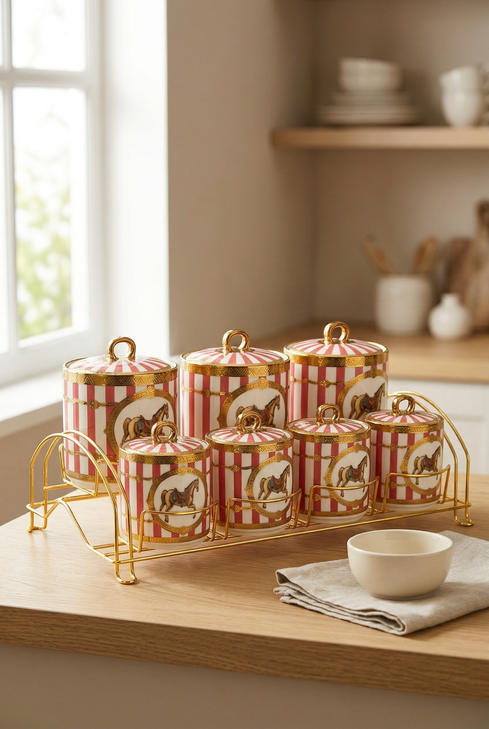 Imperial 7'li Porselen Baharat Takımı - Taba