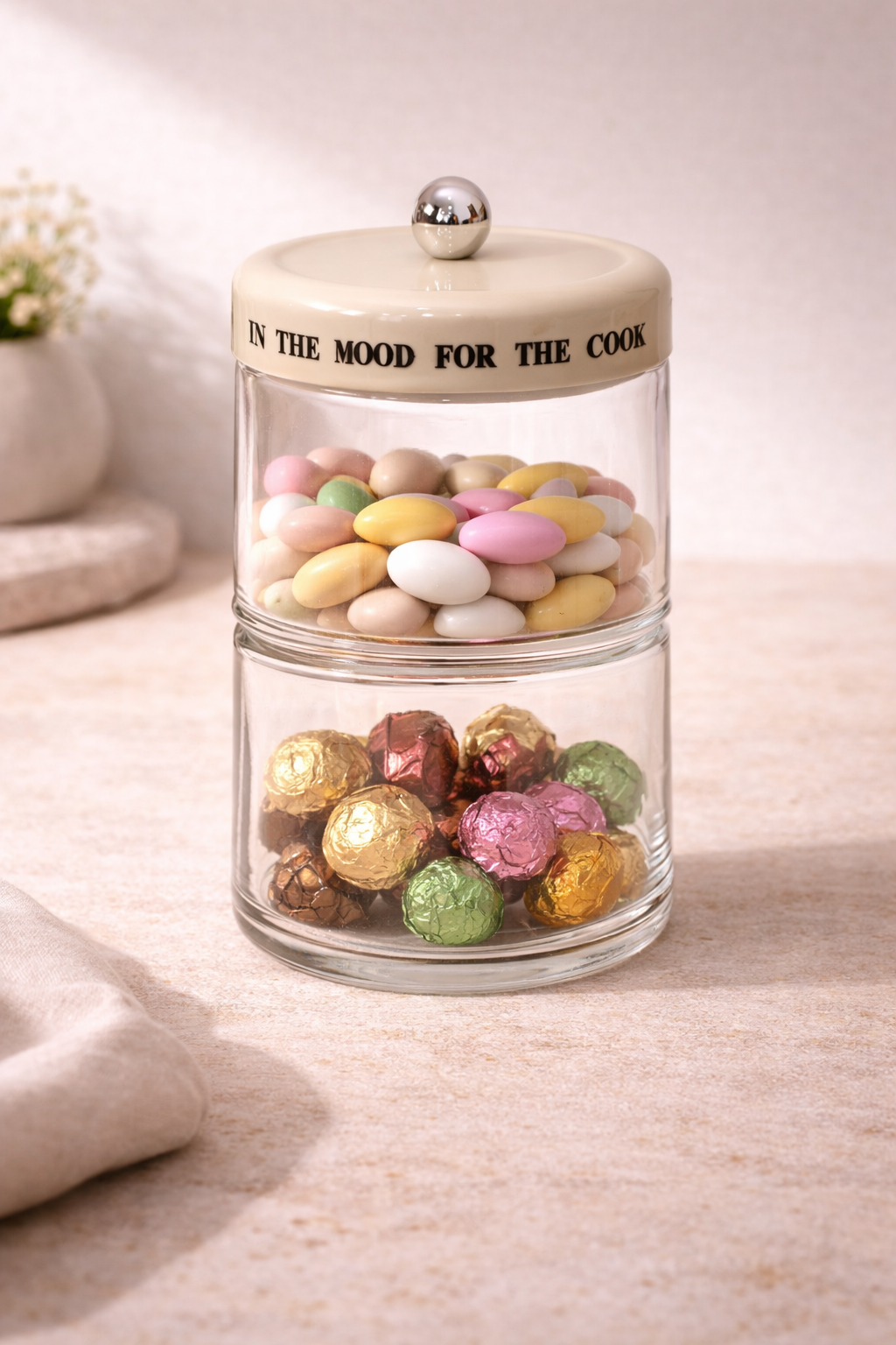 2 Katlı Elegance Cam Drajelik & Şekerlik