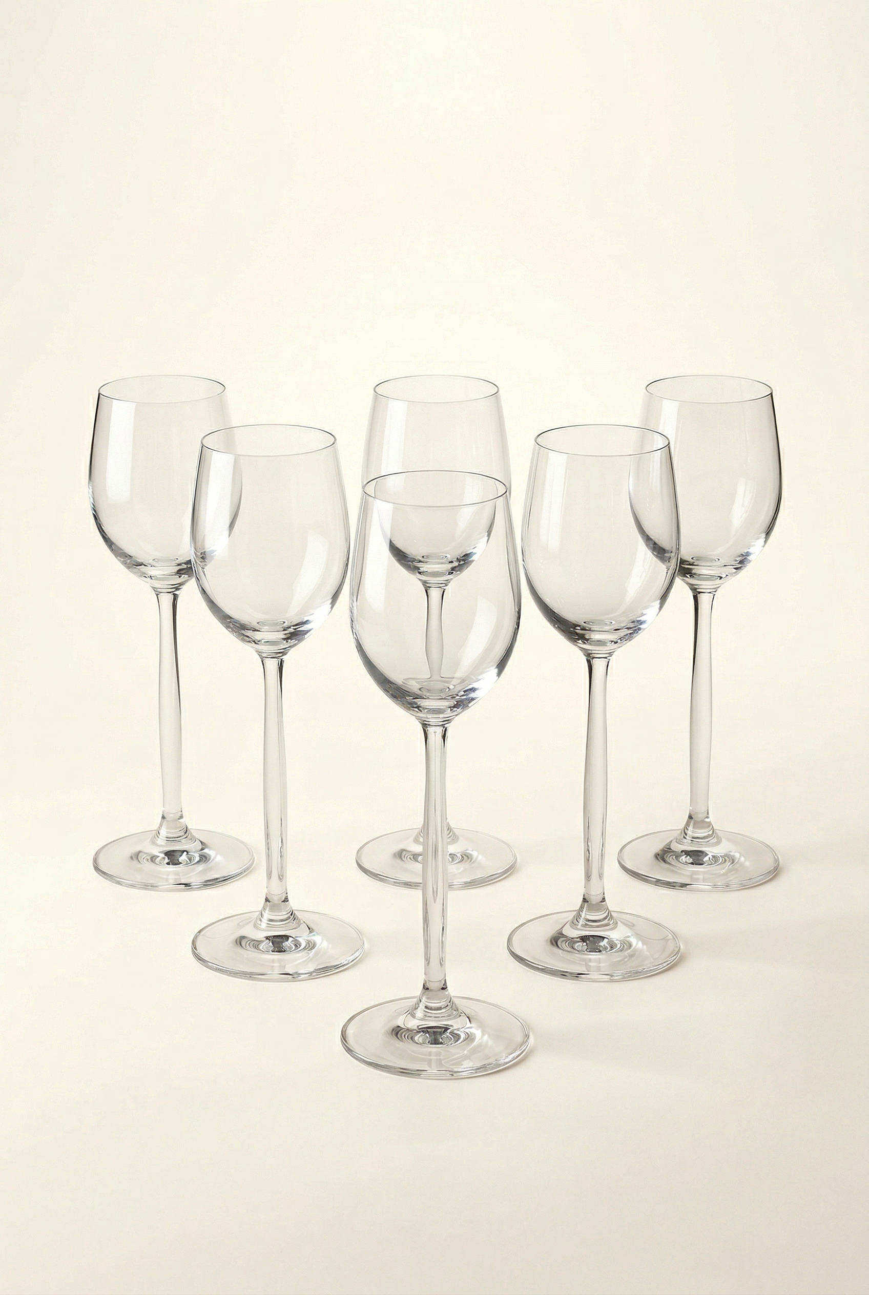 6'lı Kristal Uzun Saplı  Kahve Yanı Kadeh Seti - 80 Ml