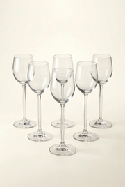 6'lı Kristal Uzun Saplı  Kahve Yanı Kadeh Seti - 80 Ml