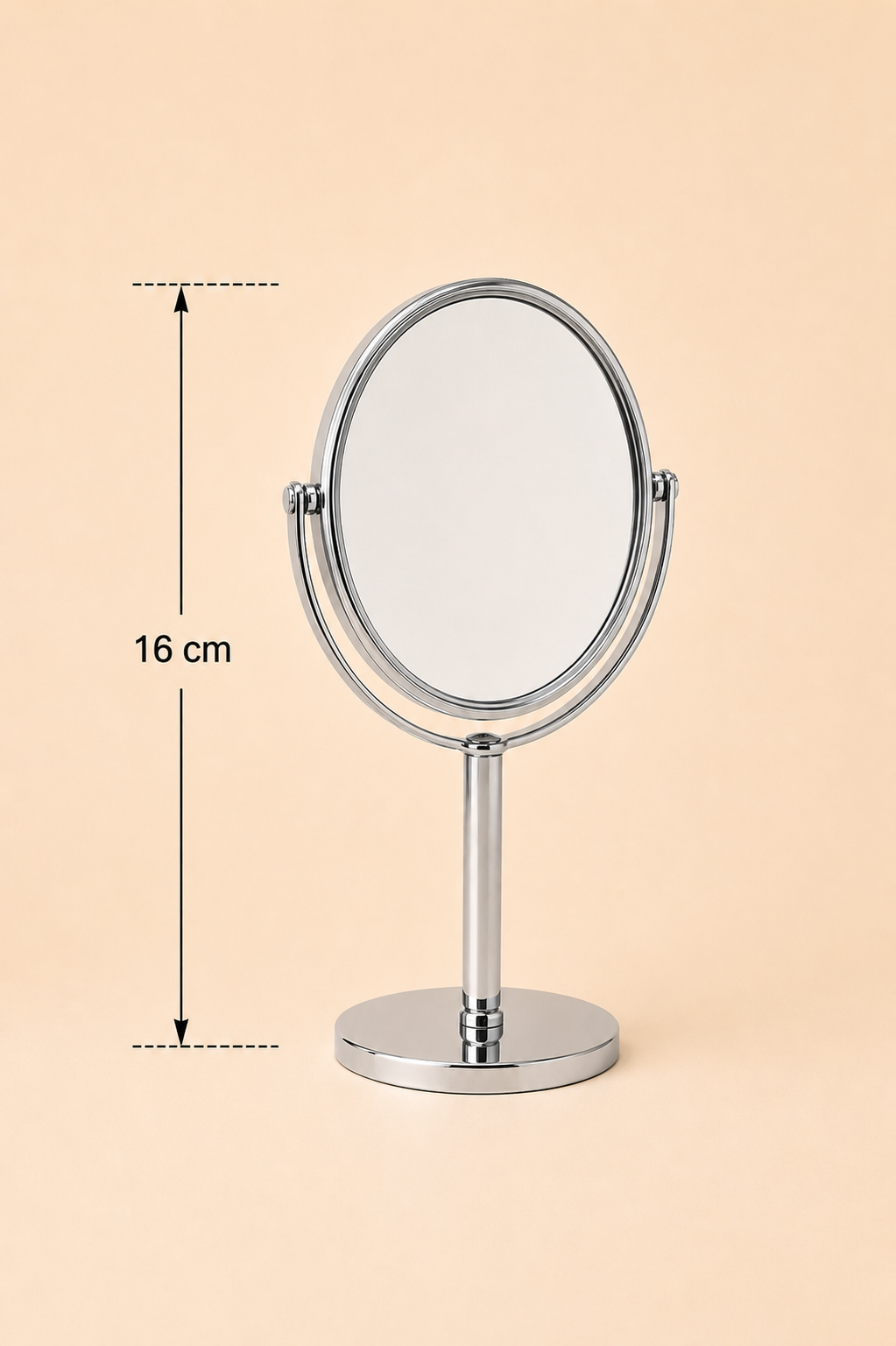 Metal Ayaklı Oval Ayna - 16 Cm