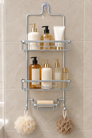 3 Katlı Alüminyum Banyo Rafı (28x12x68 Cm)