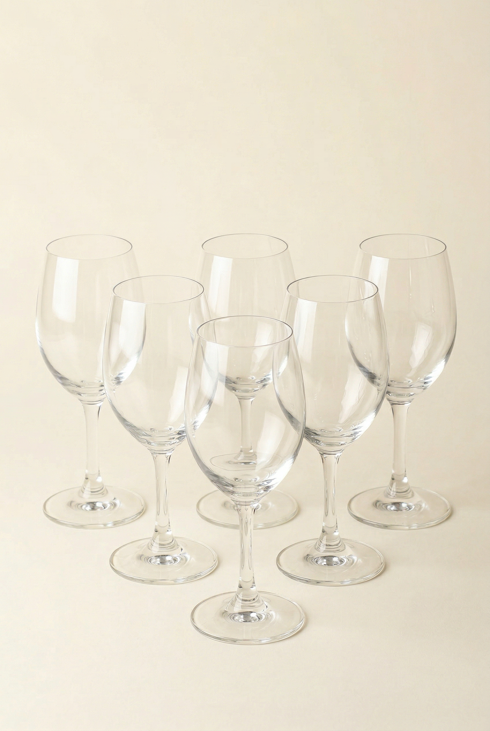6'lı Kristal Cam Uzun Saplı Kadeh Seti - 430 ML