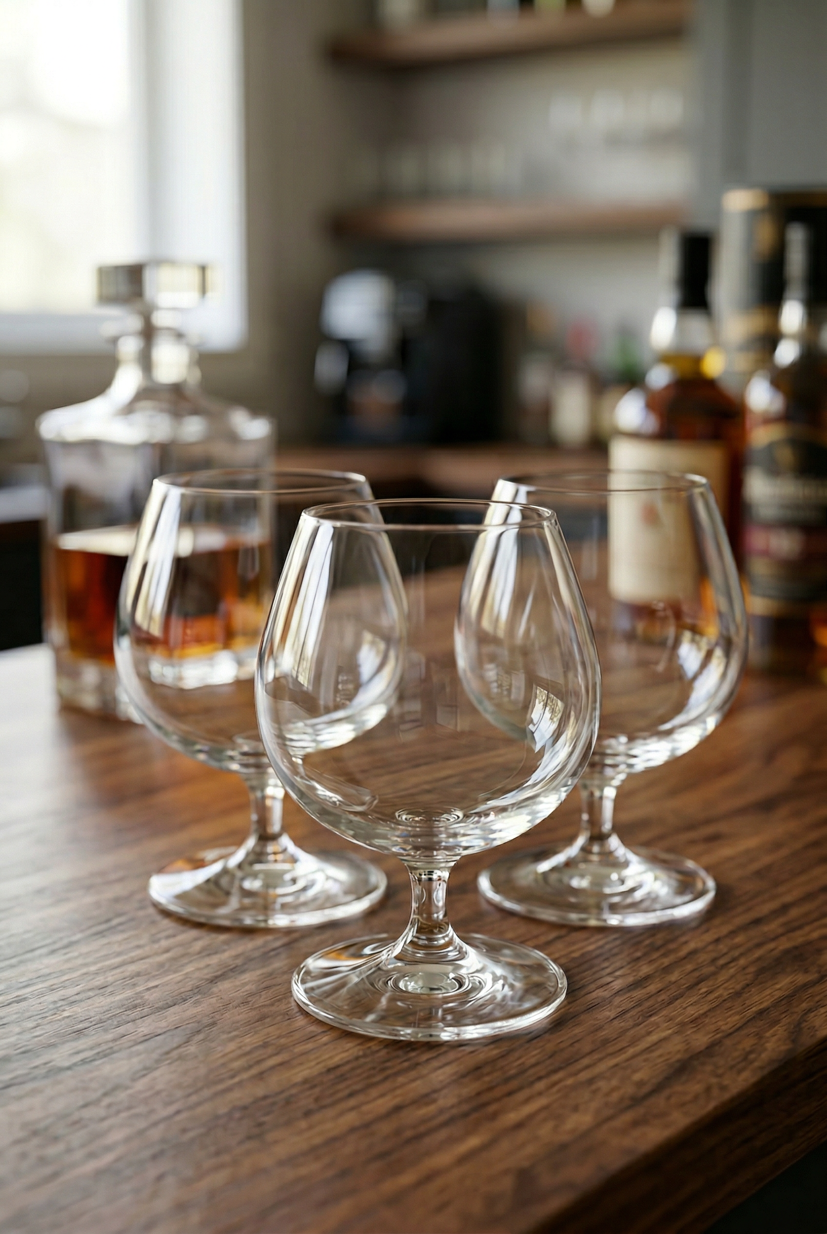 6'lı Kristal Cam Kadeh Seti - Kısa Ayaklı - 360 Ml