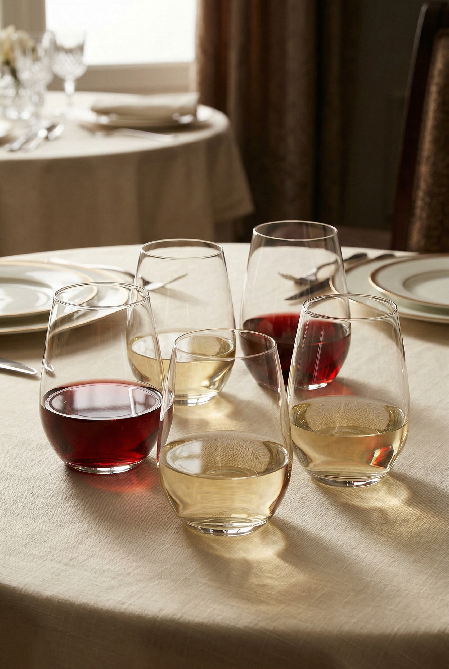 6'lı Kristal Cam Meşrubat Bardak Seti Büyük Boy - 500 ML