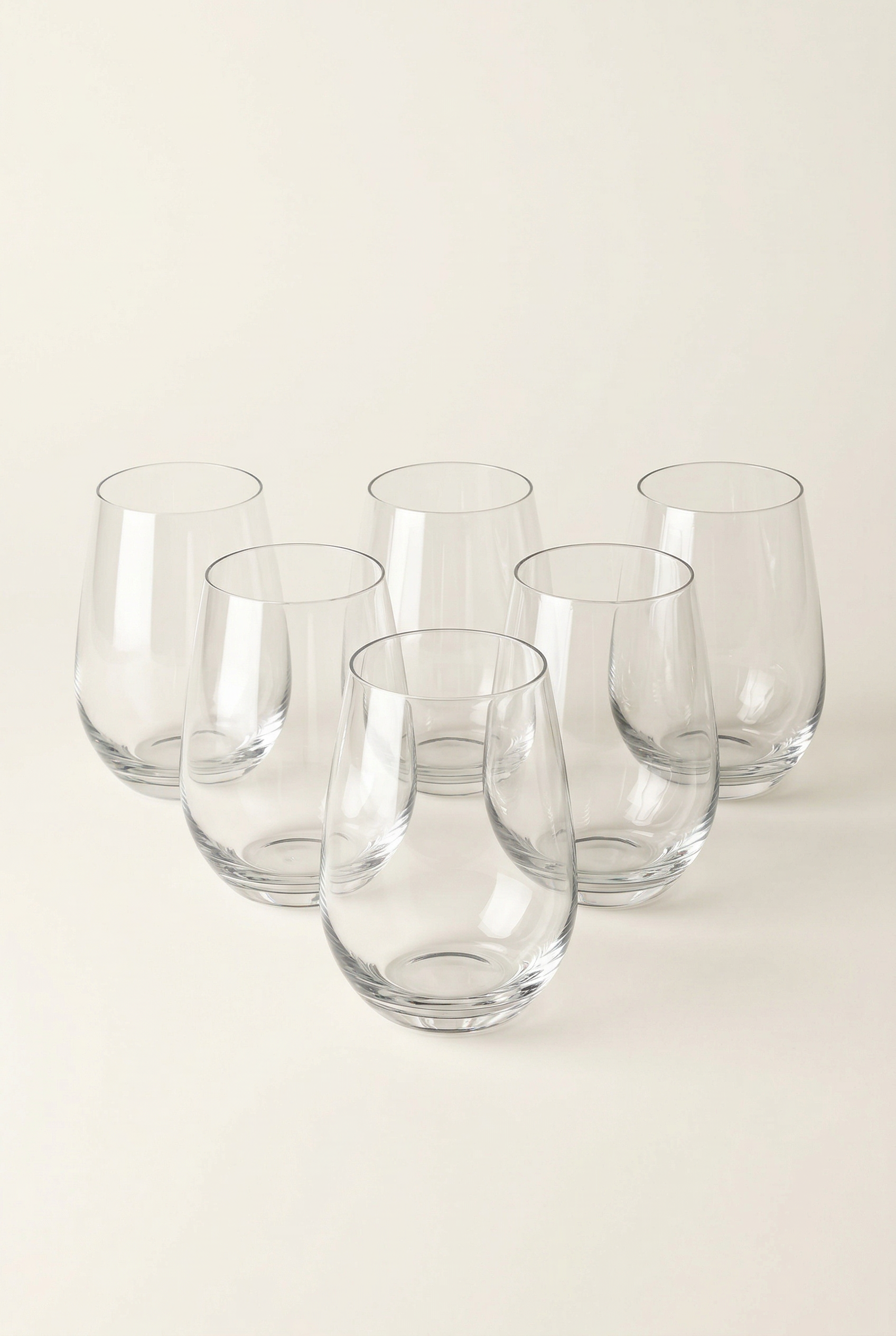 6'lı Kristal Cam Meşrubat Bardak Seti Büyük Boy - 500 ML