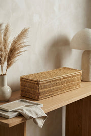 4 Bölmeli Rattan Organizer - Hasır Renk