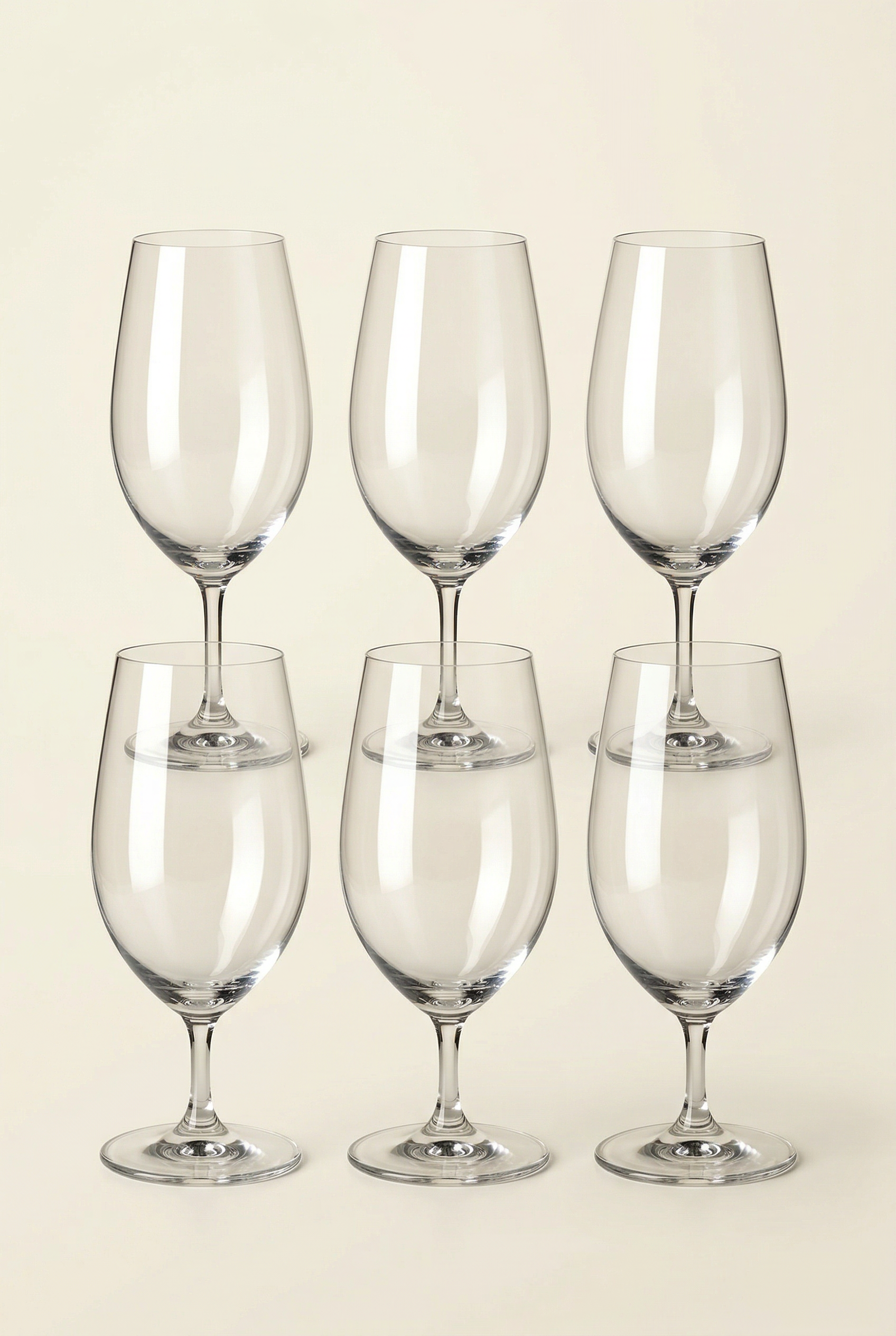 6'lı Kristal Kısa Ayaklı Cam Kadeh Seti - 390 ML