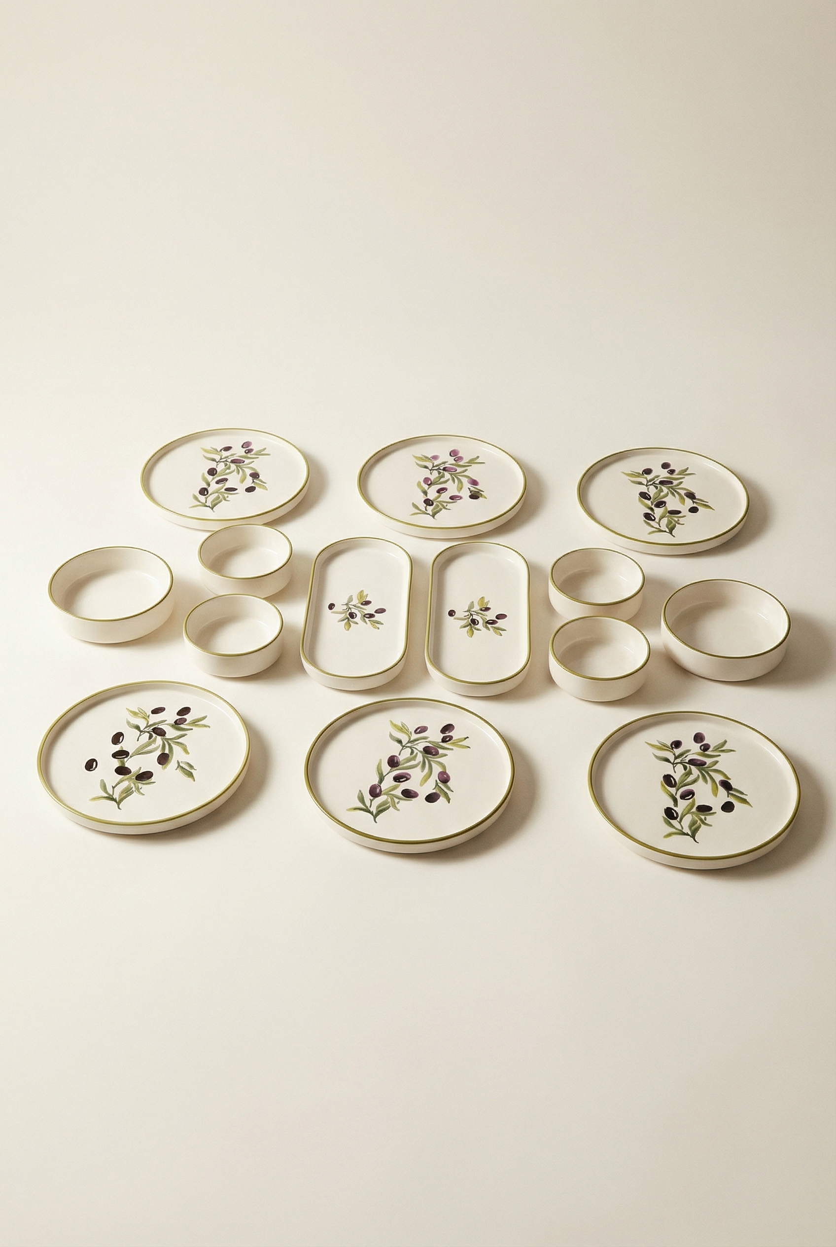 Olive Serisi 14 Parça 6 Kişilik Kahvaltı Takımı